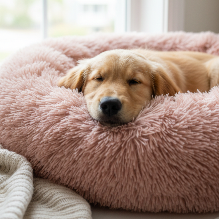 Flufix - Round Fluffy Pet Bed